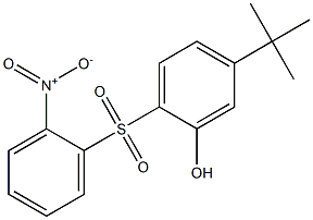 5-tert-Butyl-2-[(2-nitrophenyl)sulfonyl]phenol Struktur