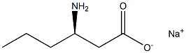 [R,(-)]-3-アミノヘキサン酸ナトリウム 化学構造式