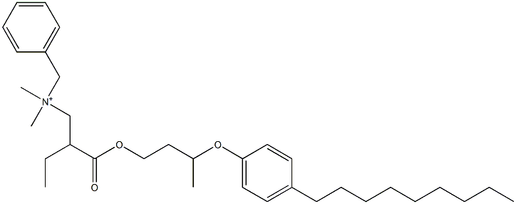 N,N-Dimethyl-N-benzyl-N-[2-[[3-(4-nonylphenyloxy)butyl]oxycarbonyl]butyl]aminium Structure