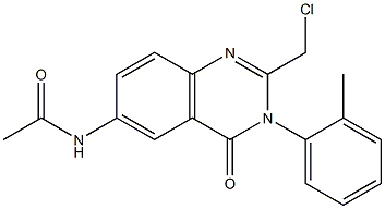 6-Acetylamino-2-chloromethyl-3-(o-tolyl)-4(3H)-quinazolinone Structure