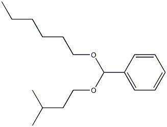 Benzaldehyde hexyl 3-methylbutyl acetal Structure