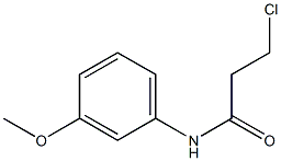 N-(3-メトキシフェニル)-3-クロロプロピオンアミド 化学構造式