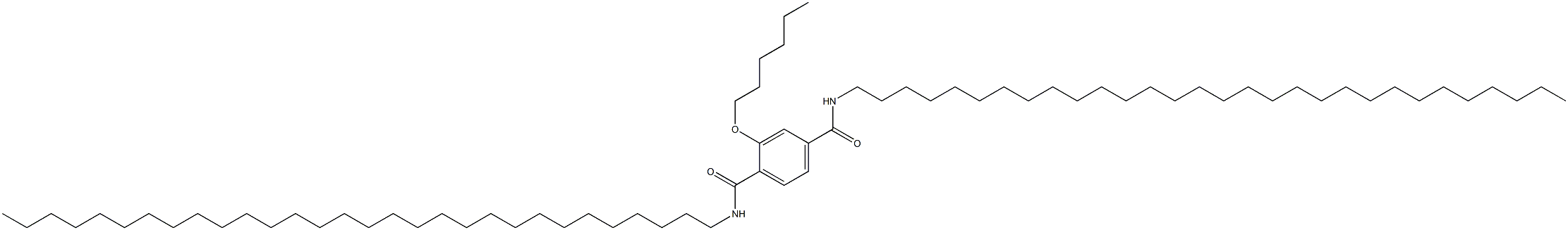 2-(Hexyloxy)-N,N'-ditriacontylterephthalamide Struktur