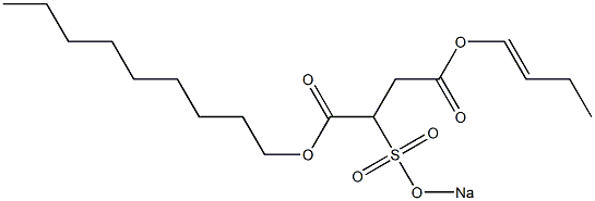 2-(Sodiosulfo)succinic acid 1-nonyl 4-(1-butenyl) ester 结构式