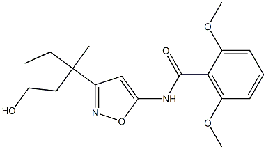 N-[3-(1-Ethyl-1-methyl-3-hydroxypropyl)-5-isoxazolyl]-2,6-dimethoxybenzamide Struktur