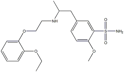 2-Methoxy-5-[2-[[2-(2-ethoxyphenoxy)ethyl]amino]propyl]benzenesulfonamide Struktur