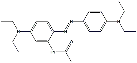 (E)-2-Acetylamino-4,4'-bis(diethylamino)azobenzene Struktur