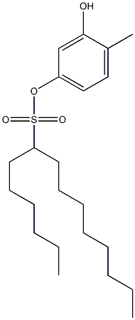 7-Pentadecanesulfonic acid 3-hydroxy-4-methylphenyl ester 结构式