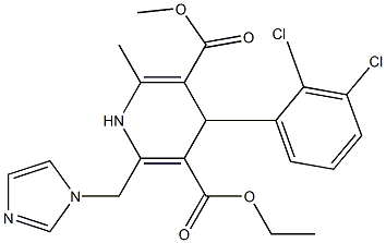 6-(1H-Imidazol-1-ylmethyl)-4-(2,3-dichlorophenyl)-2-methyl-1,4-dihydropyridine-3,5-dicarboxylic acid 3-methyl 5-ethyl ester Structure
