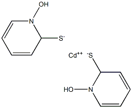 カドミウムジ[1-ヒドロキシ-1,2-ジヒドロピリジン-2-チオラート] 化学構造式