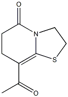 8-アセチル-2,3,6,7-テトラヒドロ-5H-チアゾロ[3,2-a]ピリジン-5-オン 化学構造式