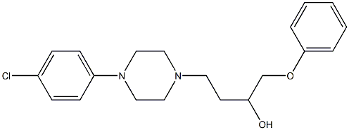 1-(フェノキシ)-4-[4-[4-クロロフェニル]-1-ピペラジニル]-2-ブタノール 化学構造式