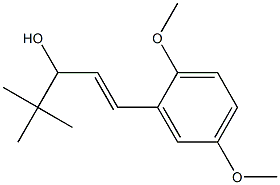 (E)-1-(2,5-ジメトキシフェニル)-4,4-ジメチル-1-ペンテン-3-オール 化学構造式