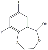 7-Iodo-9-iodo-2,3-dihydro-5H-1,4-benzodioxepin-5-ol,,结构式