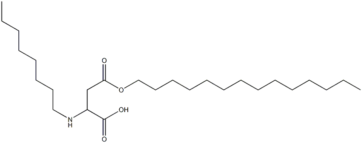 2-Octylamino-3-(tetradecyloxycarbonyl)propionic acid Structure