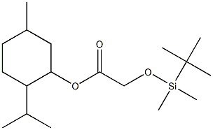 (-)-(tert-Butyldimethylsiloxy)acetic acid 2-isopropyl-5-methylcyclohexyl ester Structure