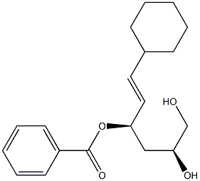 (2S,4R,5E)-4-Benzoyloxy-6-cyclohexyl-5-hexene-1,2-diol 结构式