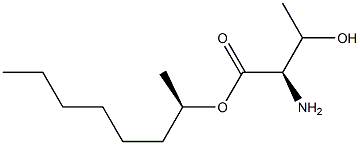 (2R)-2-アミノ-3-ヒドロキシブタン酸(R)-1-メチルヘプチル 化学構造式