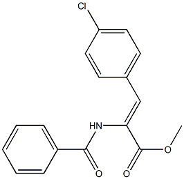 (Z)-2-(Benzoylamino)-3-(4-chlorophenyl)acrylic acid methyl ester Structure