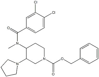 3-(1-Pyrrolidinyl)-4-[(3,4-dichlorobenzoyl)(methyl)amino]piperidine-1-carboxylic acid benzyl ester