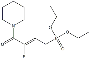 (Z)-4-Piperidino-3-fluoro-4-oxo-2-butenylphosphonic acid diethyl ester Structure