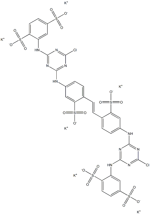 4,4'-Bis[4-chloro-6-(2,5-disulfoanilino)-1,3,5-triazin-2-ylamino]-2,2'-stilbenedisulfonic acid hexapotassium salt