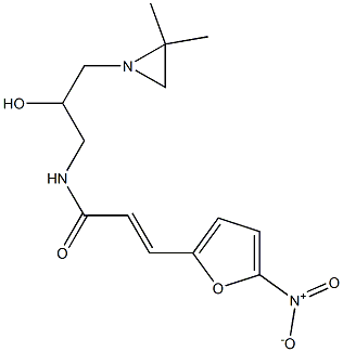 (E)-3-(5-Nitro-2-furanyl)-N-[2-hydroxy-3-(2,2-dimethyl-1-aziridinyl)propyl]acrylamide Structure