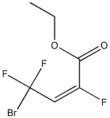 (E)-4-ブロモ-2,4,4-トリフルオロ-2-ブテン酸エチル 化学構造式