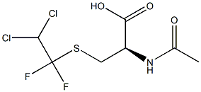 N-アセチル-S-(2,2-ジクロロ-1,1-ジフルオロエチル)-L-システイン 化学構造式