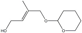 (E)-3-Methyl-4-[[(tetrahydro-2H-pyran)-2-yl]oxy]-2-buten-1-ol Struktur