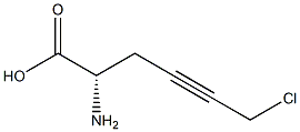 [S,(-)]-2-Amino-6-chloro-4-hexynoic acid Struktur