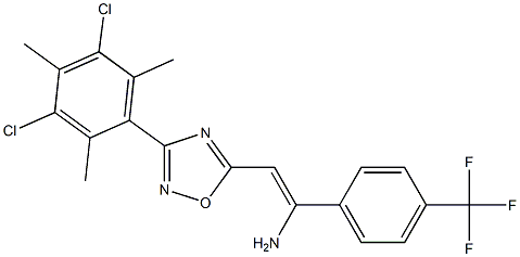 5-[(Z)-2-Amino-2-(4-trifluoromethylphenyl)ethenyl]-3-(3,5-dichloro-2,4,6-trimethylphenyl)-1,2,4-oxadiazole Structure