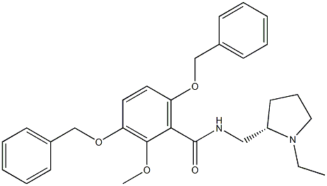 3,6-Di(benzyloxy)-2-methoxy-N-[[(2S)-1-ethylpyrrolidin-2-yl]methyl]benzamide Structure