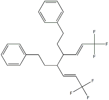 (2E,6E)-1,1,1,8,8,8-ヘキサフルオロ-4,5-ビス(2-フェニルエチル)-2,6-オクタジエン 化学構造式