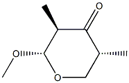 (2S,3R,5R)-2-Methoxy-3,5-dimethyl-2,3,5,6-tetrahydro-4H-pyran-4-one Structure