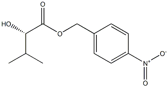 [S,(-)]-2-ヒドロキシ-3-メチル酪酸p-ニトロベンジル 化学構造式
