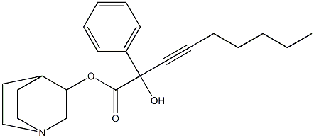 2-Hydroxy-2-phenyl-3-nonynoic acid 3-quinuclidinyl ester Struktur