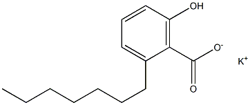 2-Heptyl-6-hydroxybenzoic acid potassium salt Struktur