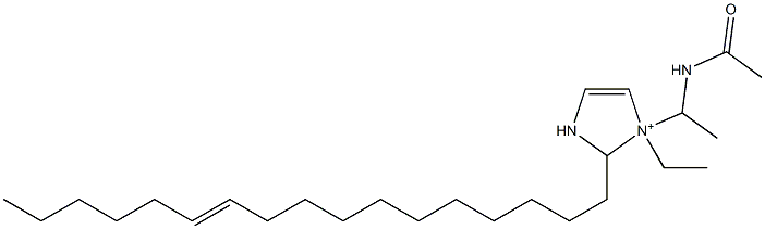 1-[1-(Acetylamino)ethyl]-1-ethyl-2-(11-heptadecenyl)-4-imidazoline-1-ium 结构式