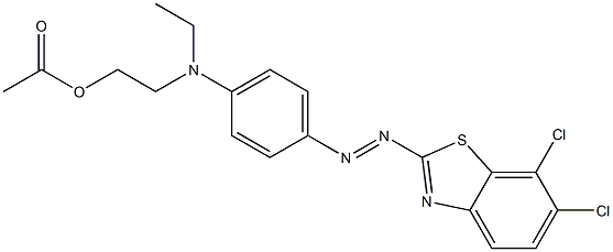  2-[4-[N-(2-Acetoxyethyl)-N-ethylamino]phenylazo]-6,7-dichlorobenzothiazole