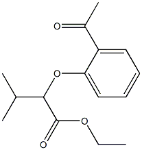 2-(2-アセチルフェノキシ)イソ吉草酸エチル 化学構造式