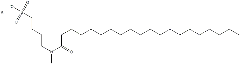 4-[N-(1-Oxoicosyl)-N-methylamino]-1-butanesulfonic acid potassium salt,,结构式