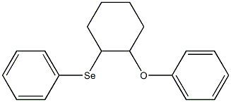 1-フェノキシ-2-(フェニルセレノ)シクロヘキサン 化学構造式