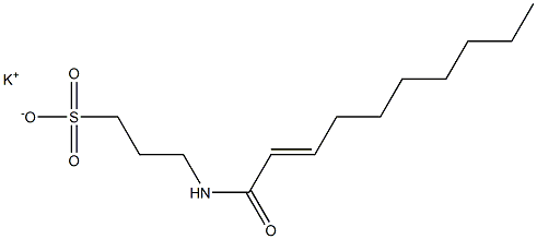 3-(2-Decenoylamino)-1-propanesulfonic acid potassium salt Structure