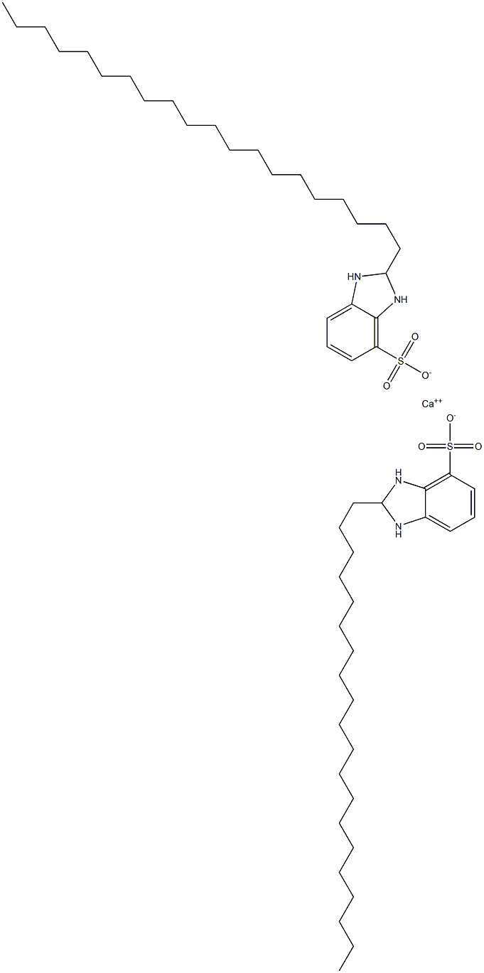 Bis(2,3-dihydro-2-icosyl-1H-benzimidazole-4-sulfonic acid)calcium salt,,结构式