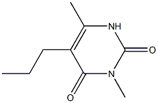 3,6-ジメチル-5-プロピルウラシル 化学構造式