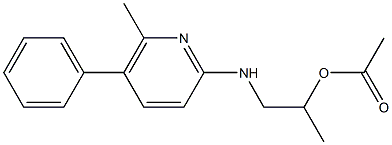 Acetic acid 2-[(5-phenyl-6-methylpyridin-2-yl)amino]-1-methylethyl ester 结构式