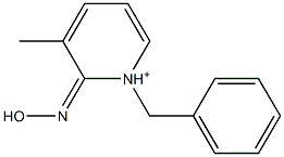 2-[(E)-ヒドロキシイミノ]メチル-1-ベンジルピリジニウム 化学構造式