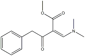 2-[(Z)-ジメチルアミノメチレン]-4-フェニルアセト酢酸メチル 化学構造式