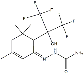 6-(2,2,2-Trifluoro-1-hydroxy-1-trifluoromethylethyl)-3,5,5-trimethyl-2-cyclohexen-1-one semicarbazone
